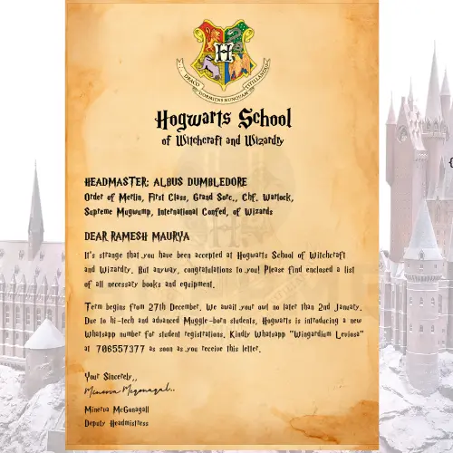 A Hogwarts acceptance letter is the perfect surprise for every