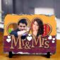 Personalized Mr And Mrs Romantic Heart Stone
