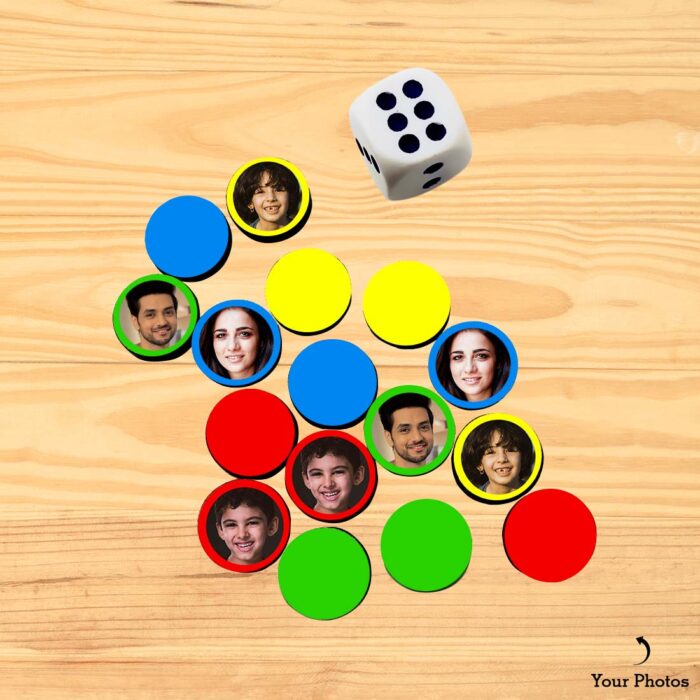 Personalized wooden ludo