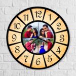 Personalized Photo Vintage 3D Ring (2 Layer) MDF Wall Clock - 40 cm