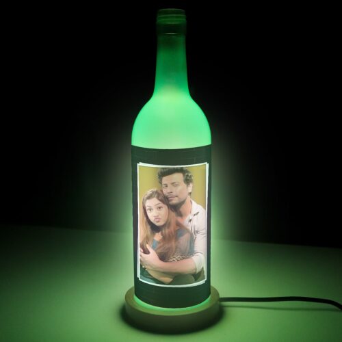 Personalized Love You So Much Glass Lamp Green