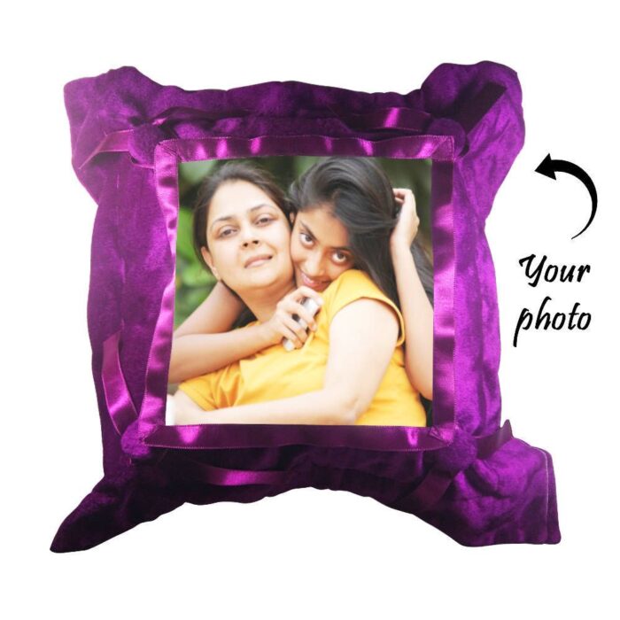 Personalized Button Cushion, 4 colors available(Red, Blue, Pink, Purple)