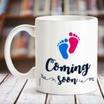 S02D12362 Happy Mothers Day Coming Soon Pregnancy White Mug..