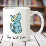 S02DHMRM01016 Get Well Soon Cat White Mug