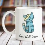 S02DHMRM01016 Get Well Soon Cat White Mug.