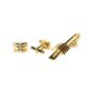 Big Golden Cufflinks and Tie clip with shiny stones