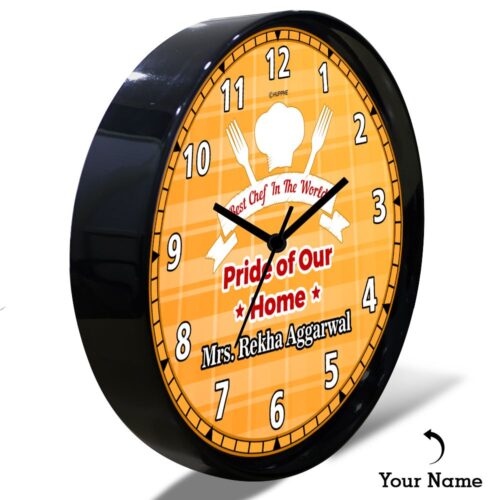 Personalized Proud of Our Home Round Plastic Clock