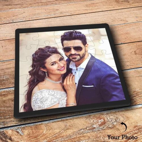 Personalized Couple Wooden Square Puzzle