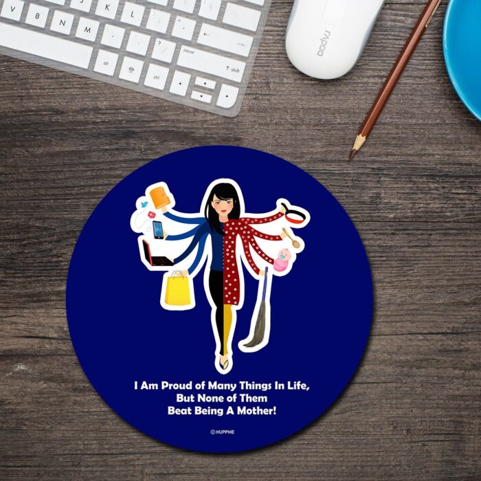 Proud Working Women Round Mouse Pad