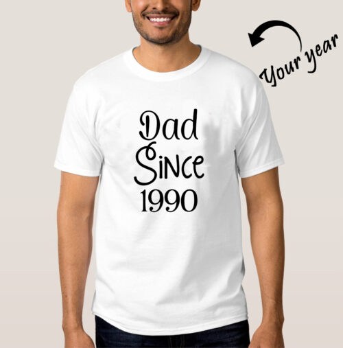 Personalized Dad Since T-shirt