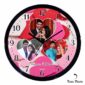 Personalized Romantic Three Hearts Wall Clock