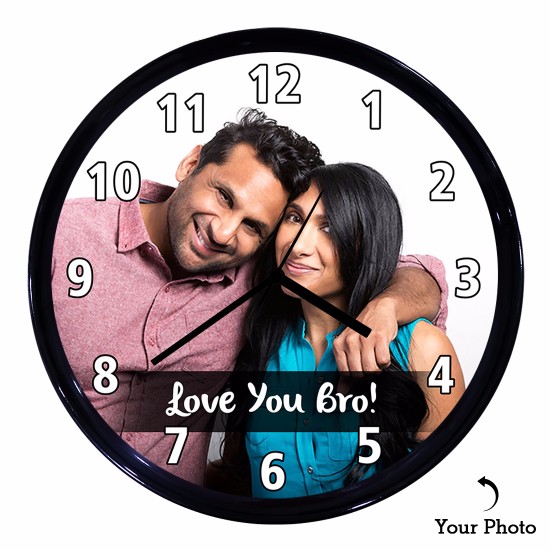 Personalized Love You Bro Wall Clock