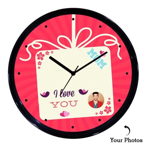 Mom I Love You Personalized Wall Clock