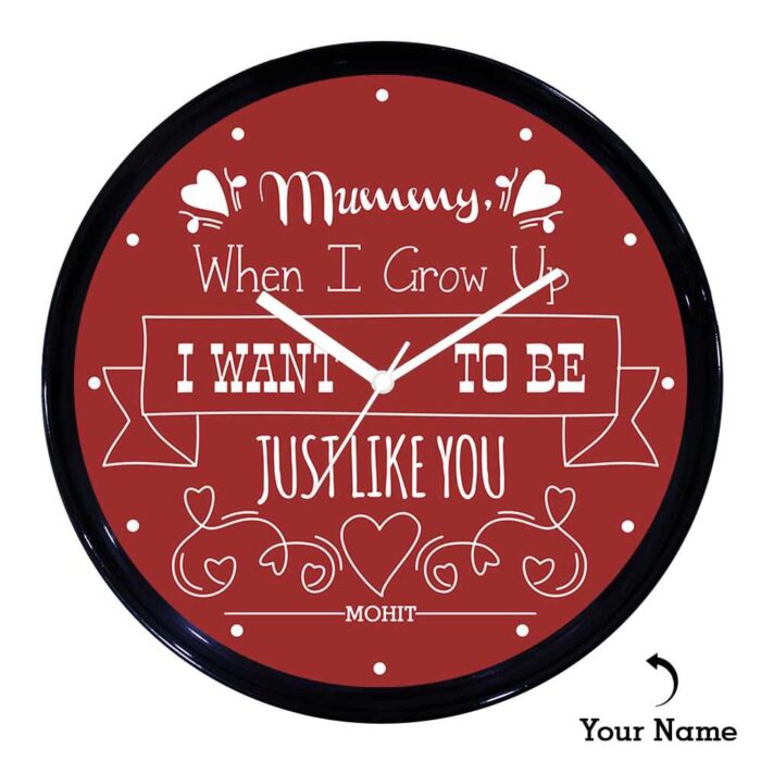 Personalized Mommy When I Grow Up Wall Clock