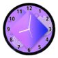 Purple Geometric Abstract Round Plastic Clock