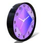 Purple Geometric Abstract Round Plastic Clock