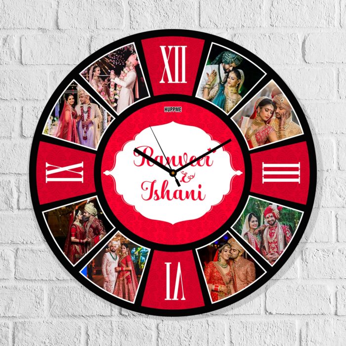 Personalized MDF Wall Clock For Couple