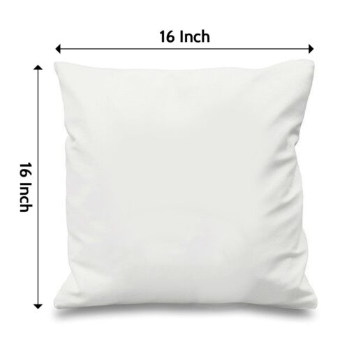 Huppme-White- 28 inches White Cushion With Filling