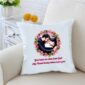 Personalized Photo Romantic 16 inches White Cushion With Filling