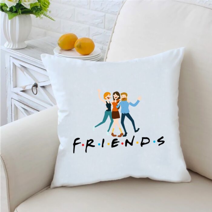 Friends 41 inches White Cushion With Filling
