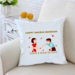 Rakhi A Bond Of Love 45 inches White Cushion With Filling 1
