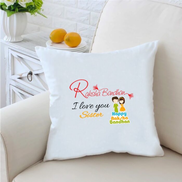 I Love You Little Sister 46 inches White Cushion With Filling