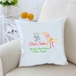 Dear Sister 52 inches White Cushion With Filling 1