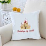 Building-Castle  57 inches White Cushion With Filling 1