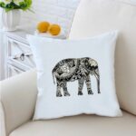 Elephant  61 inches White Cushion With Filling 1