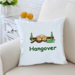 Hangover  66 inches White Cushion With Filling 1