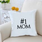 Number 1 Mom 81 inches White Cushion With Filling 1
