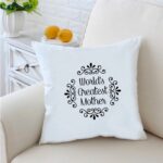 World S Greatest Mom 82 inches White Cushion With Filling 1