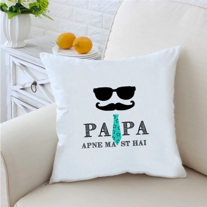 Papa Apne Mast Hai 85 inches White Cushion With Filling