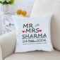 Mr Mrs 16 inches White Cushion With Filling