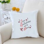 Love Is Friendship 109 inches White Cushion With Filling 1