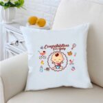 Congratulations For Baby 111 inches White Cushion With Filling 1