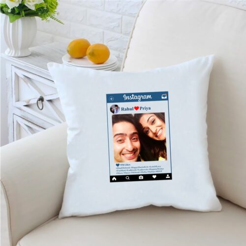 Insta 16 inches White Cushion With Filling