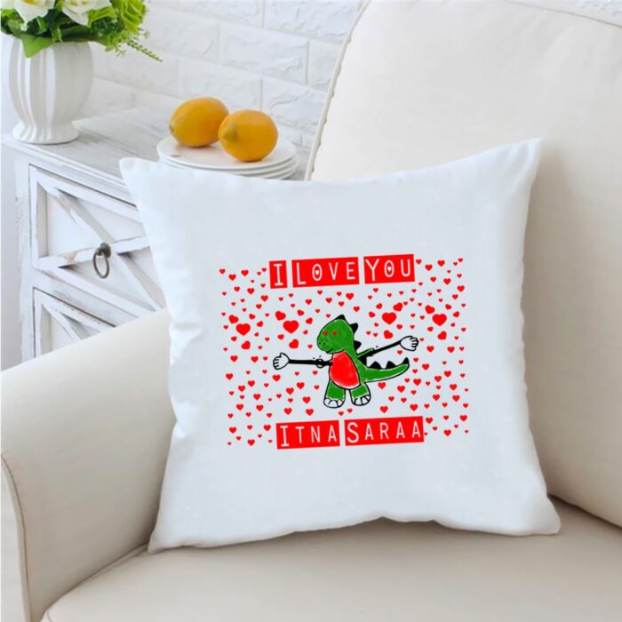 I Love You Itna Sara 122 inches White Cushion With Filling