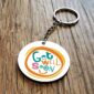 Get Well Soon Smily Wooden Key Chain