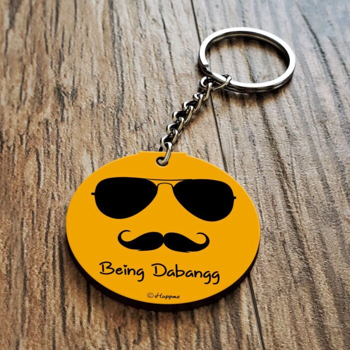 Being Dabangg Wooden Key Chain