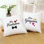 Mr Handsome And Mrs Gorgeous Couple Cushion With Filler