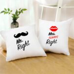Mr Right Mrs Always Right Couple Cushion