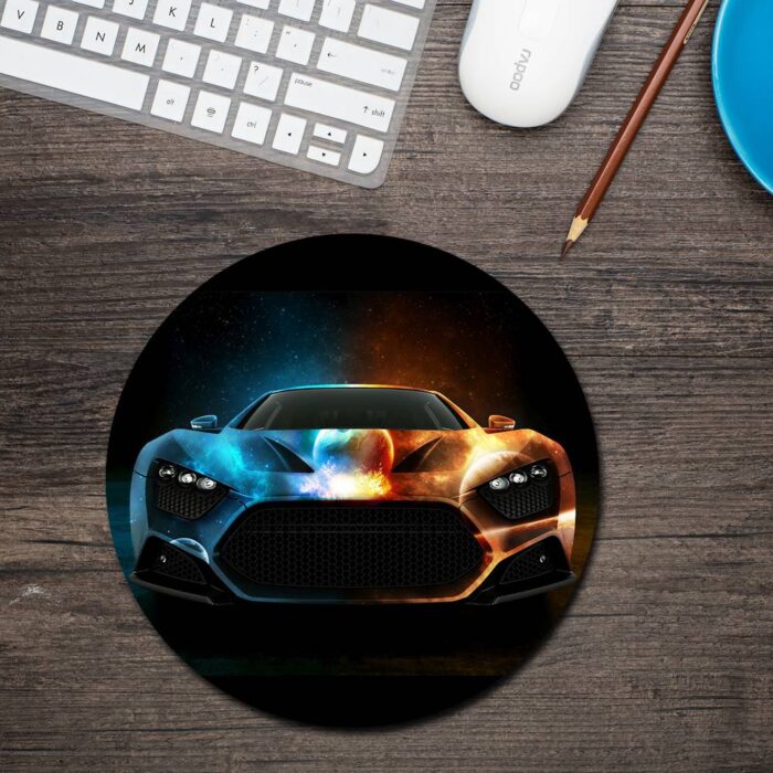Car Round Mouse Pad