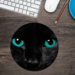 Cat Eyes Round Mouse Pad 1