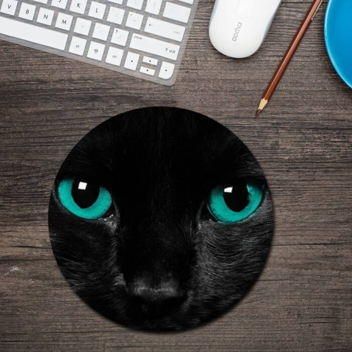 Cat Eyes Round Mouse Pad