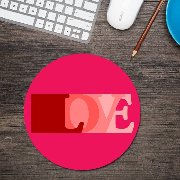 Love Round Mouse Pad