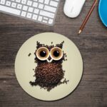 Owl Round Mouse Pad 1