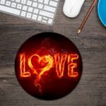 Love Round Mouse Pad 1