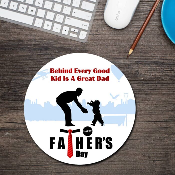 Great Dad Round Mouse Pad