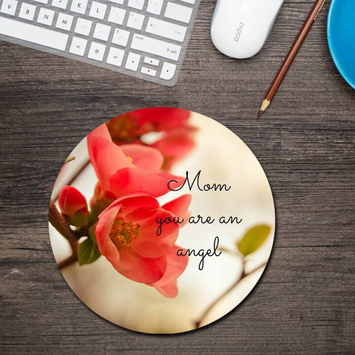 Mom Your Are An Angel Round Mouse Pad
